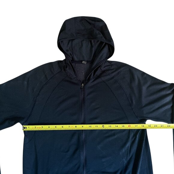 Lululemon Men's Navy Tech Hoodie Full Zip Athletic Gym Workout 🏃‍♂️ - Picture 3 of 5